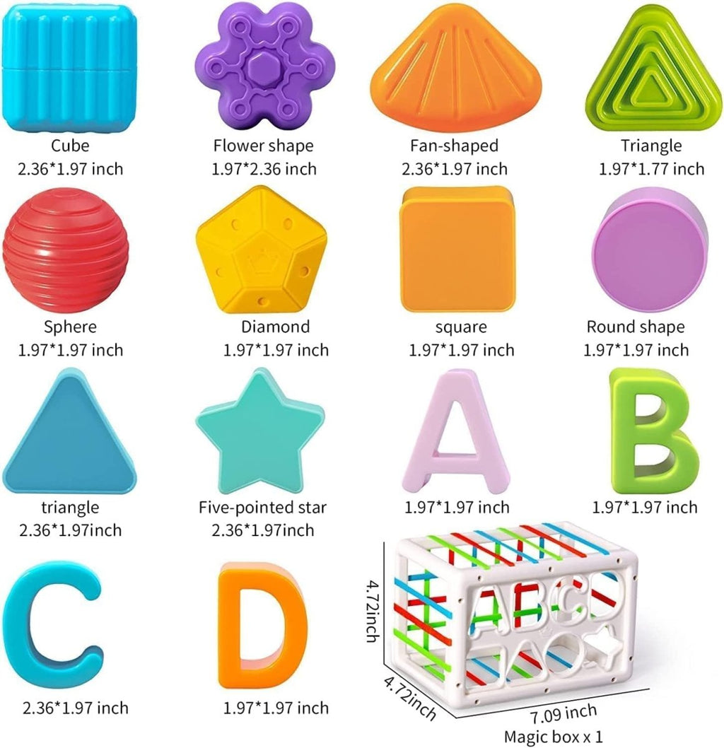 Sensory Shapes & Sorting Cube for Toddlers – Multi-Activity Learning & Development Play Set