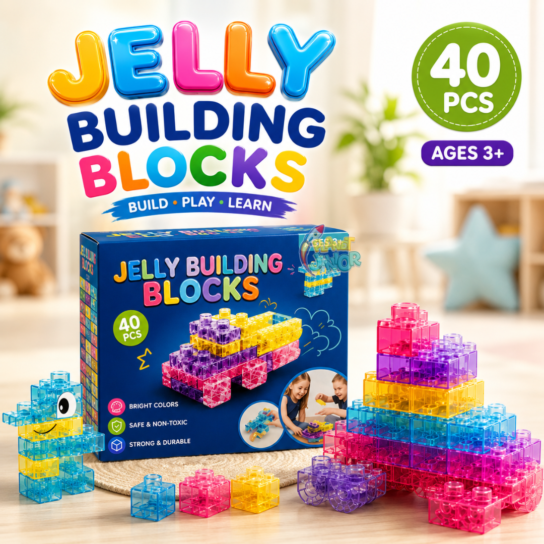 40-Piece Jelly Gummy Building Blocks Construction Set