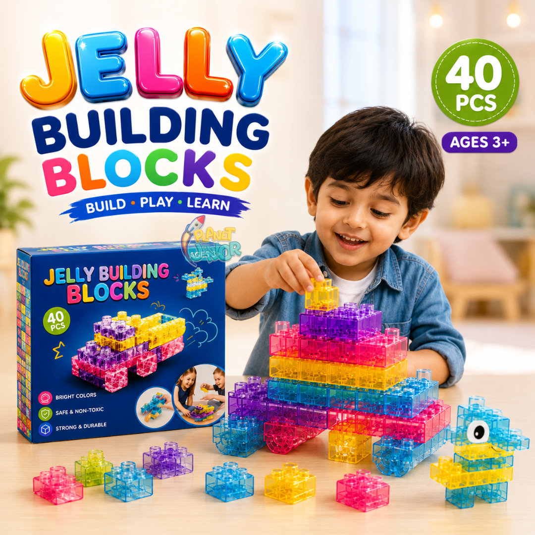 40-Piece Jelly Gummy Building Blocks Construction Set