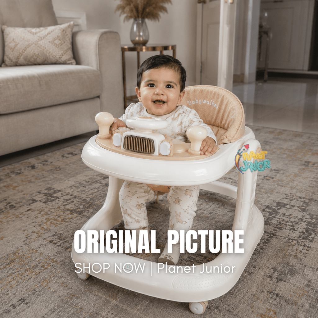 Modern Baby Learning Walker with Activity Tray & Padded Seat