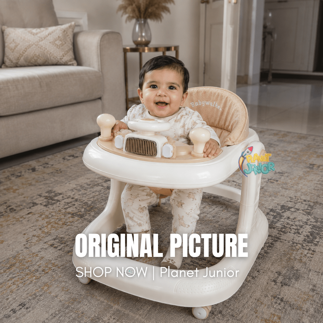 Modern Baby Learning Walker with Activity Tray & Padded Seat