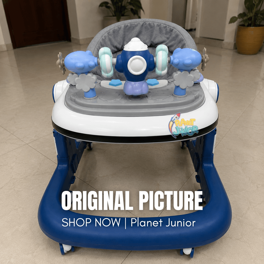 4-in-1 Foldable Baby Learning Walker with Activity Toy Tray