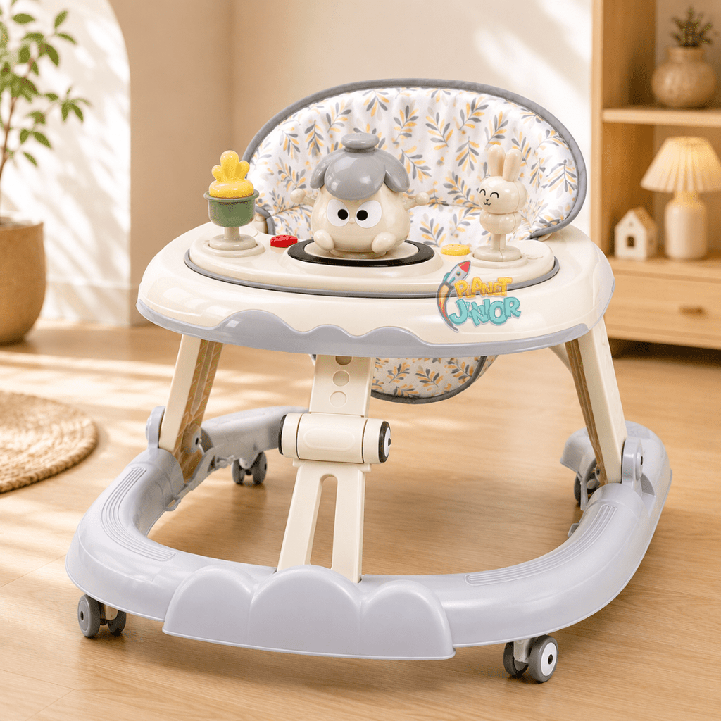 Premium Foldable Baby Walker with Animal Activity Tray