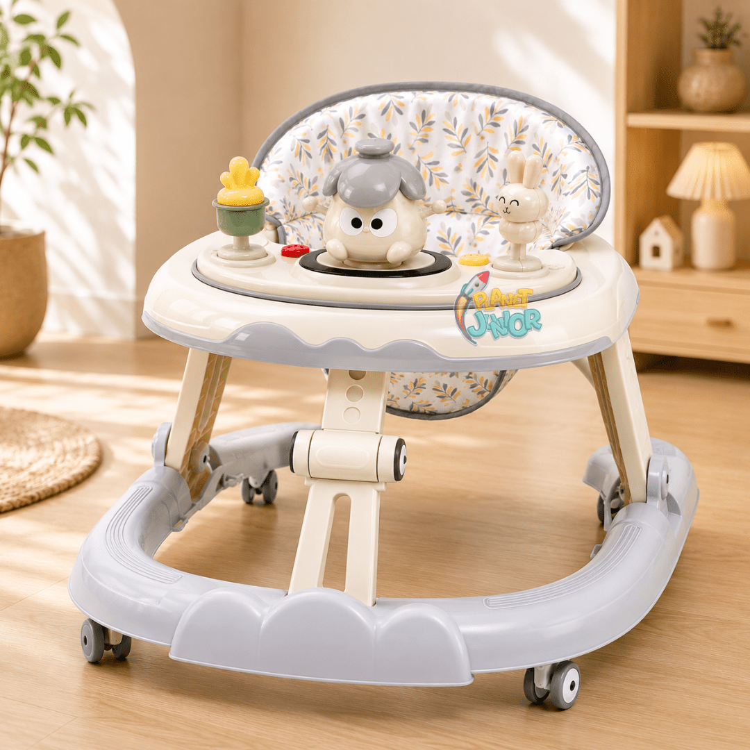 Premium Foldable Baby Walker with Animal Activity Tray