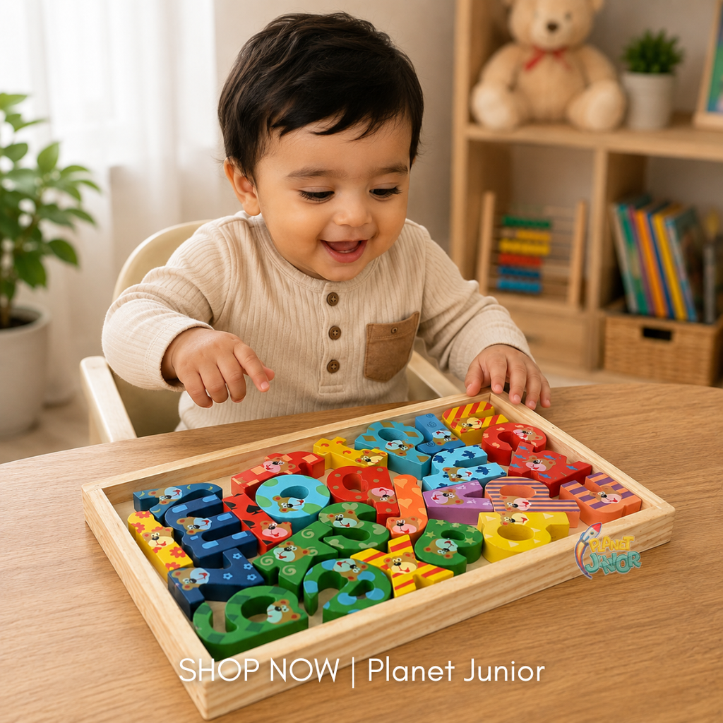 Wooden Bear Alphabet Lacing Puzzle Learning Set