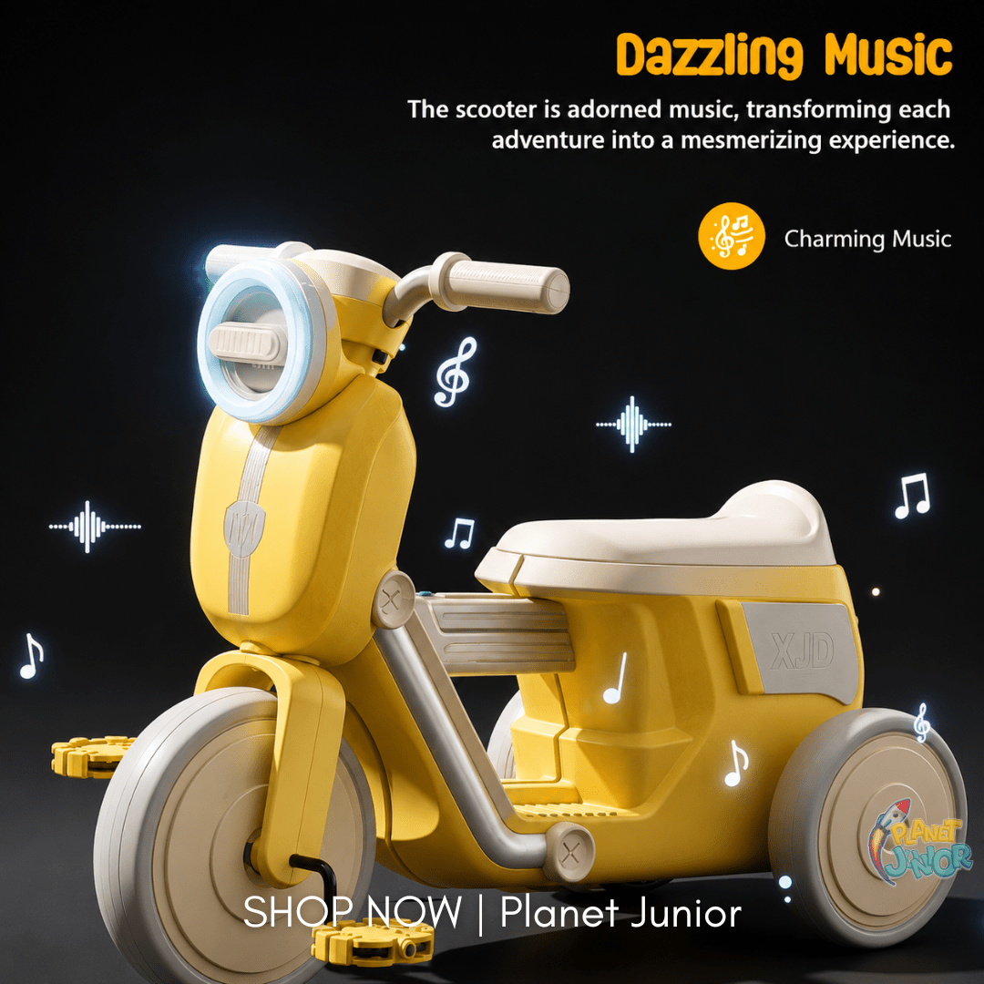 Kids Ride-On Tricycle Scooter with Lights & Music
