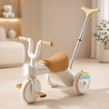 Kids Push Handle Tricycle with Lights & Music