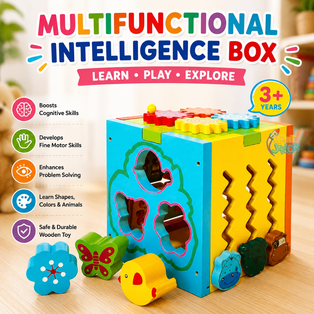 Multifunctional Wooden Intelligence Activity Box for Kids
