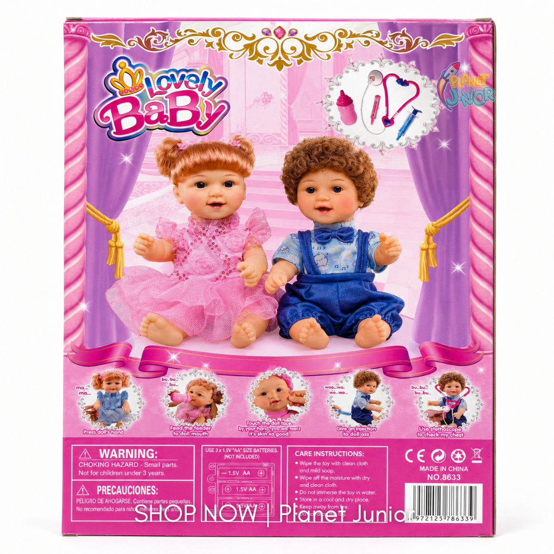 20 inch Interactive Doll with Music & Doctor Playset