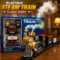 Classic Electric Steam Train Set with Lights, Sounds & Railway Track