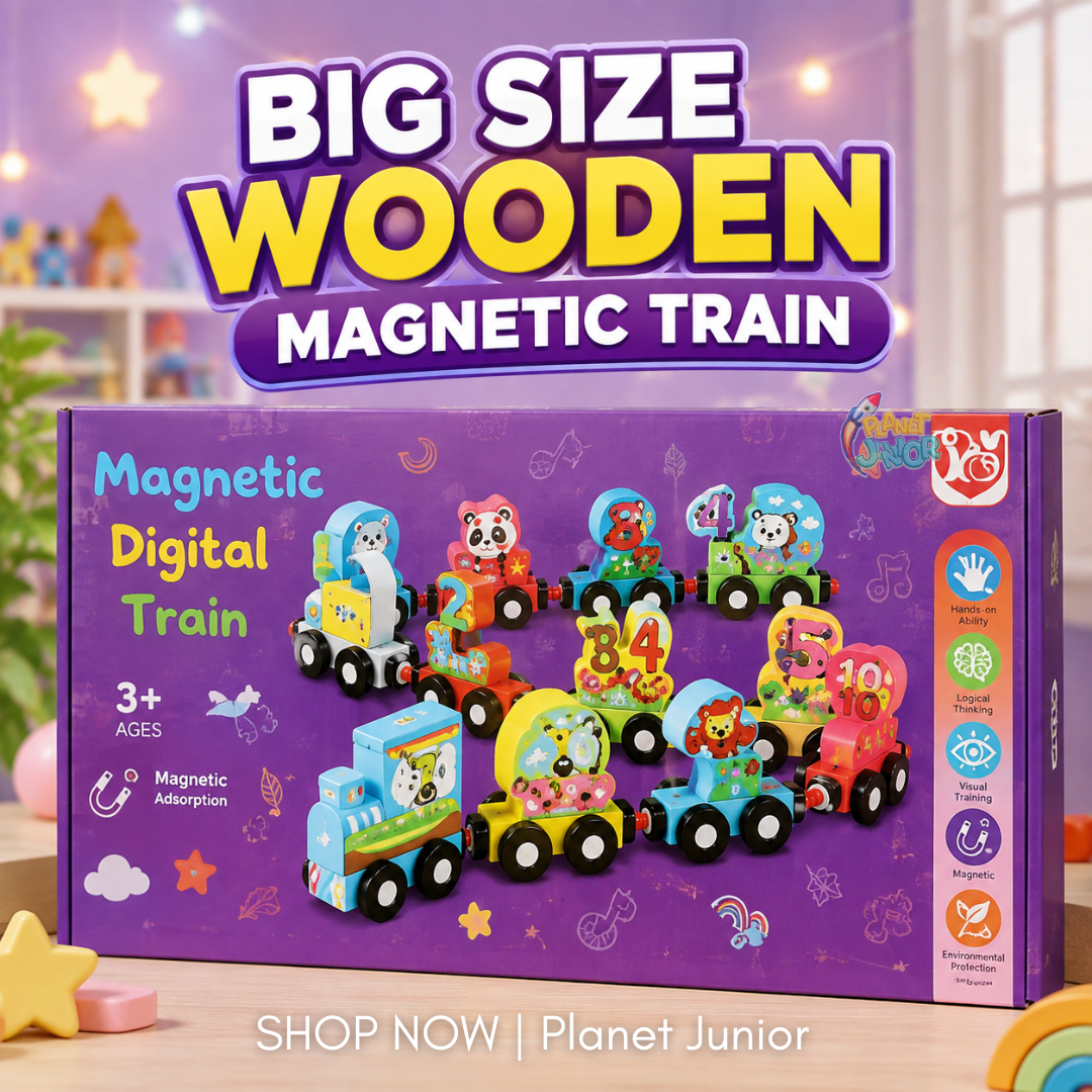 Big Size Wooden Magnetic Train Set for Kids