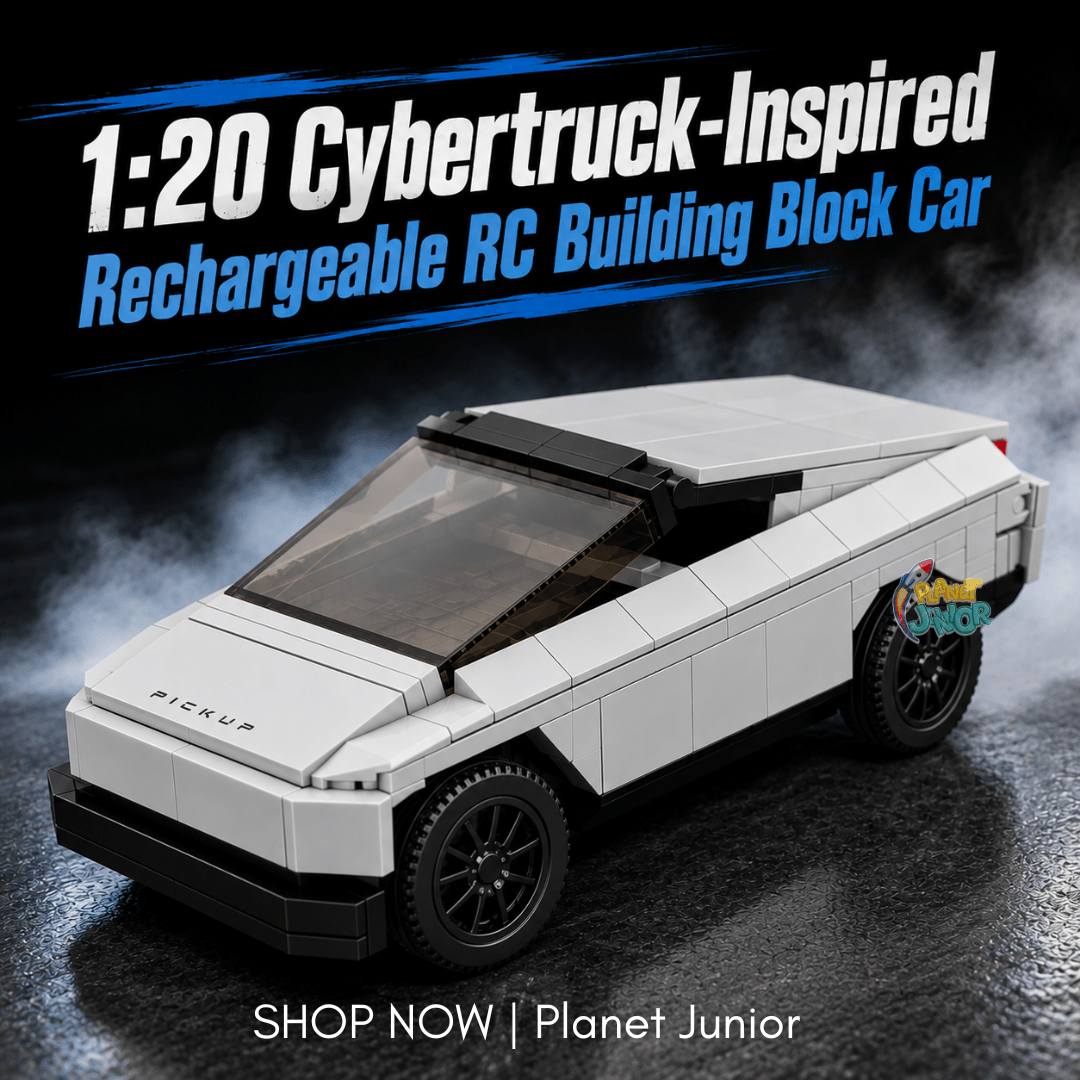 DIY 1:20 Cybertruck-Inspired Rechargeable RC Building Block Car