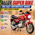 Alloy Super Bike Die-Cast Motorcycle Model with Lights & Sound