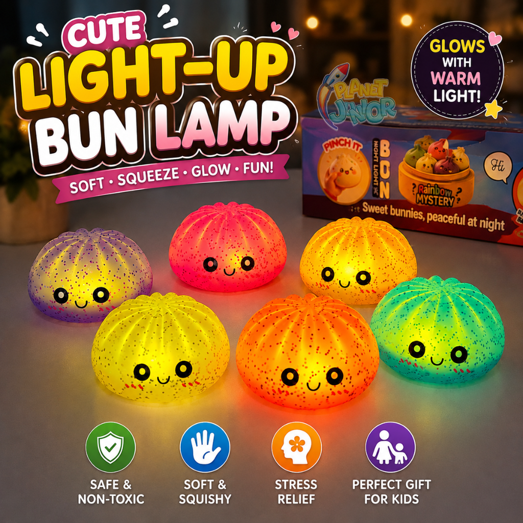 Cute Bun Light-Up Night Lamp – Soft Glow Kids Room Light