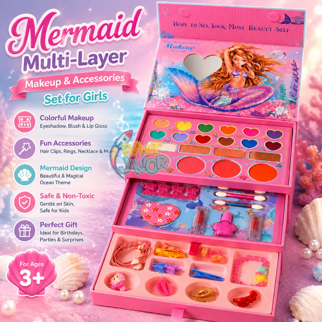 Mermaid Multi-Layer Makeup & Accessories Set for Girls