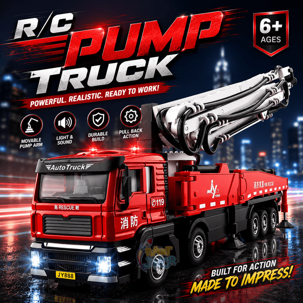 Fire Rescue Cement Pump Truck with Lights & Sound