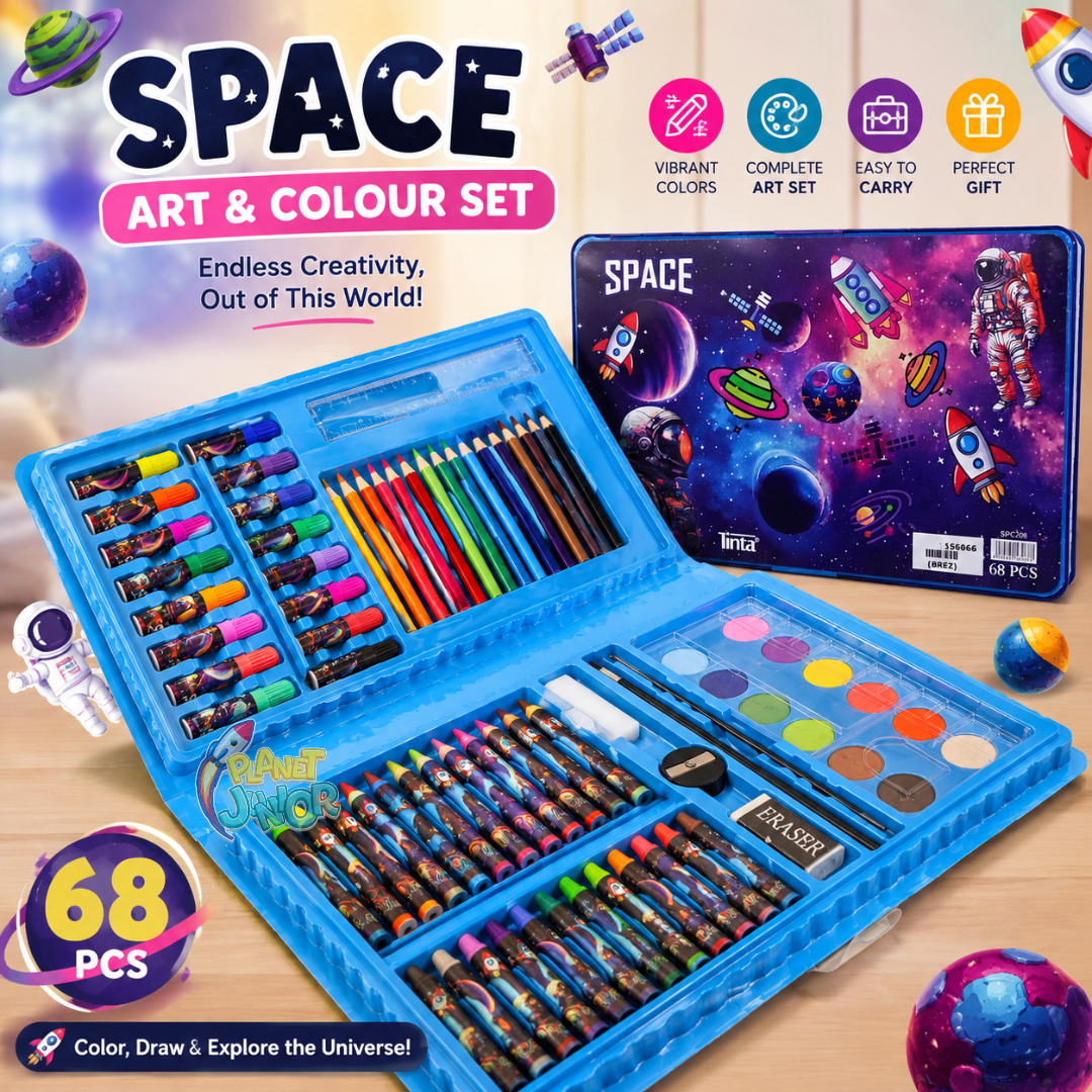 68 Pcs Space Kids Coloring & Art Set