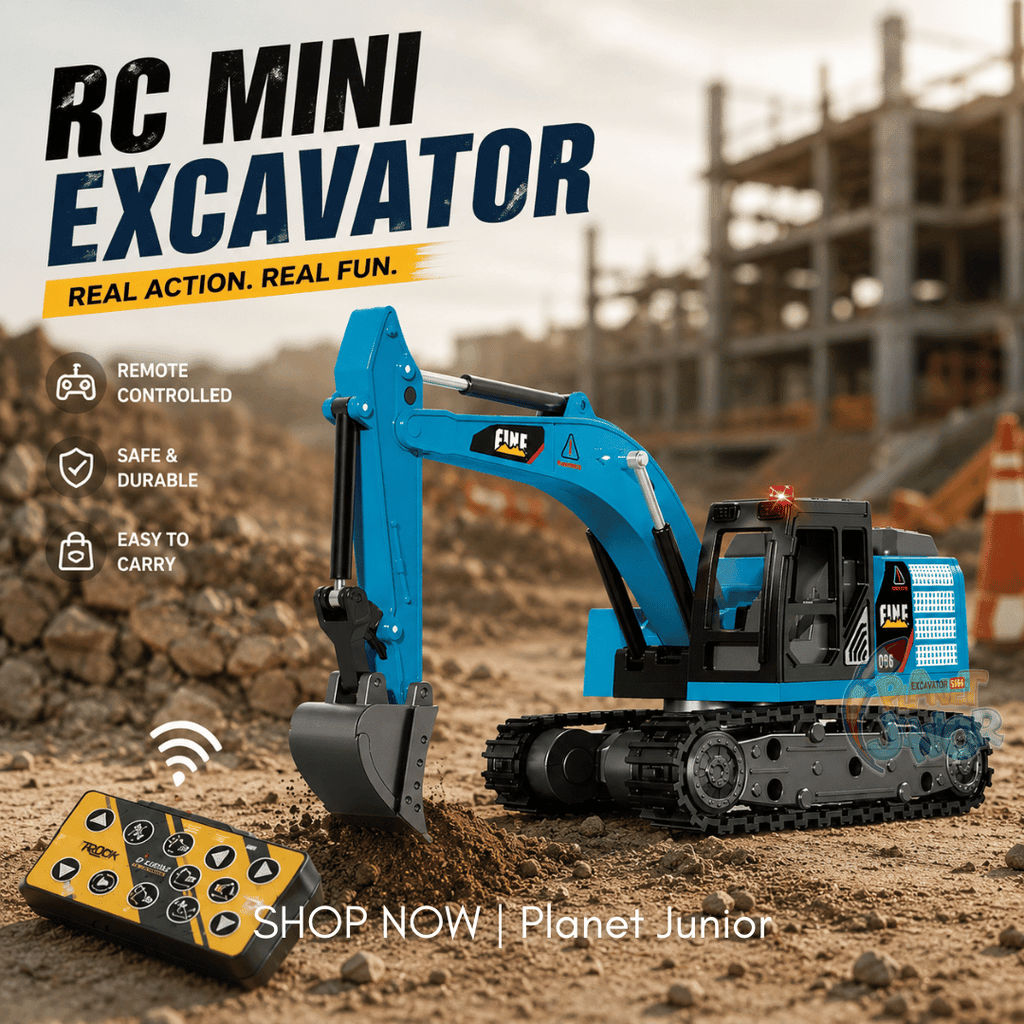 Remote Control Mini Excavator Construction – Remote Digger with Realistic Arm Movement