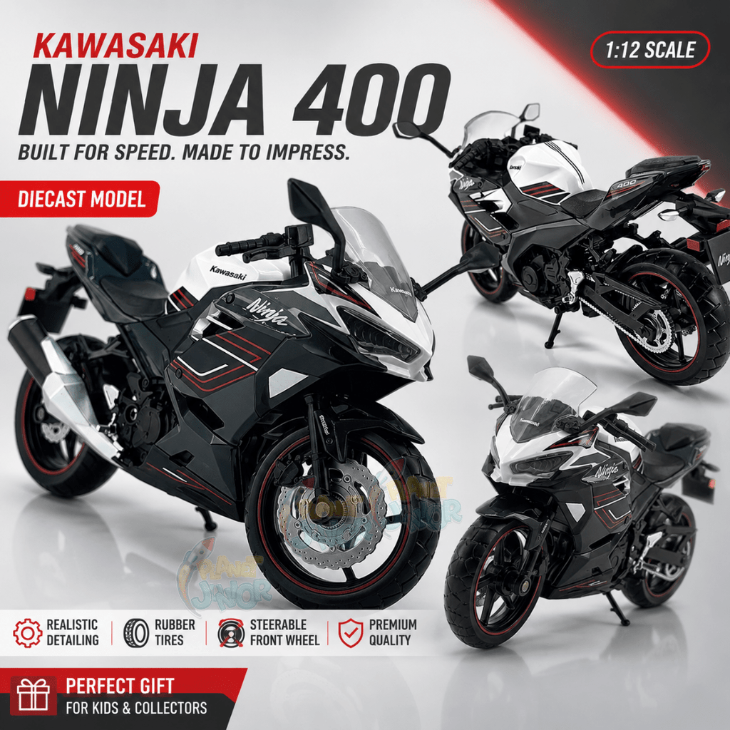 1:12 Scale Kawasaki Ninja 400 Die-Cast Motorcycle Model