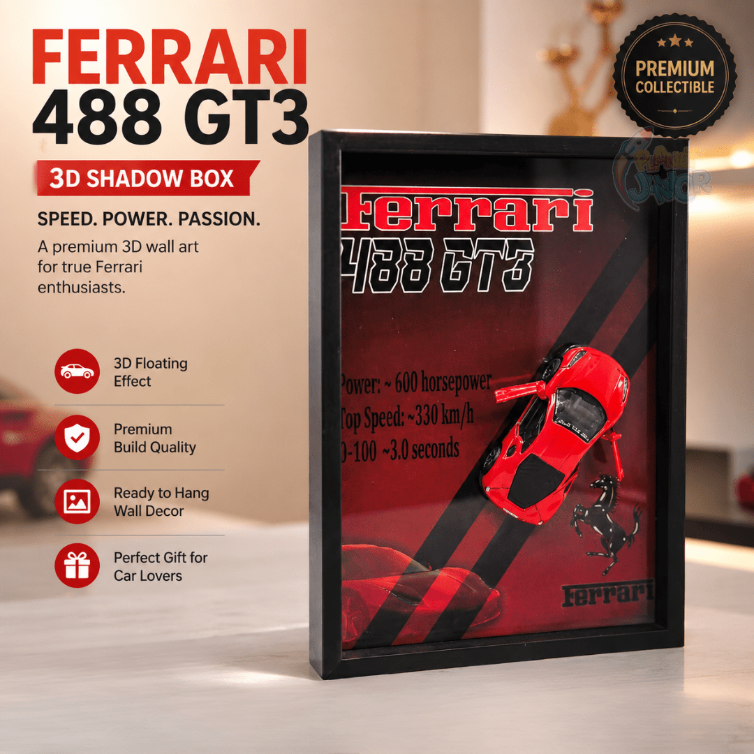 1:32 Ferrari 488 GTB 3D Framed Die-Cast Display Model