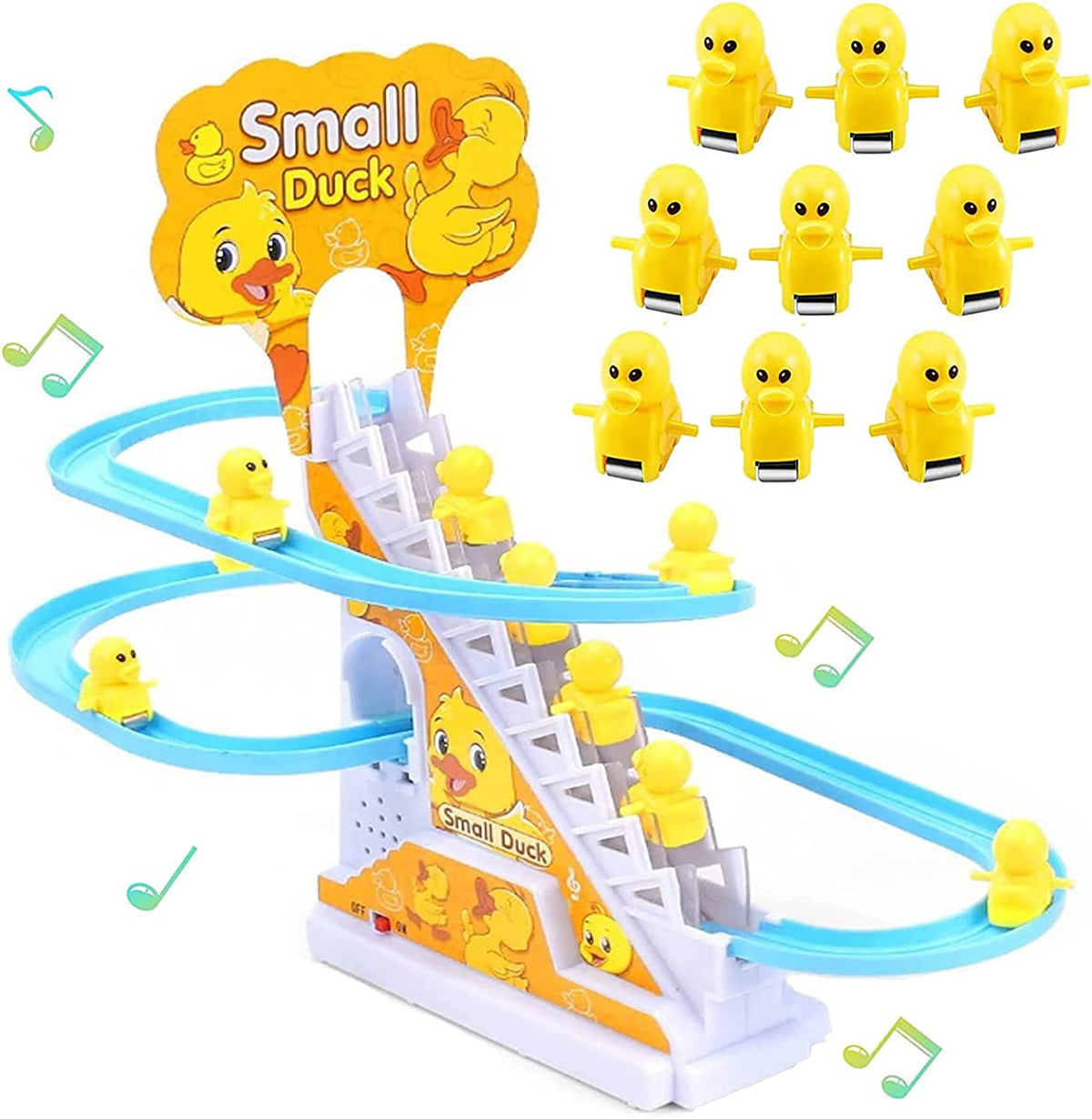 Small Duck Climbing Stairs Toy For Kids with 3 Ducks