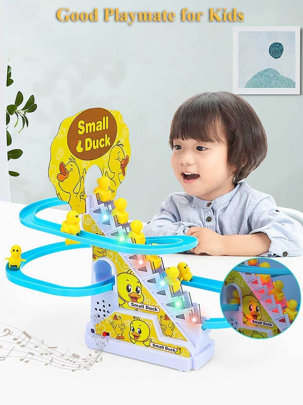 Small Duck Climbing Stairs Toy For Kids with 3 Ducks