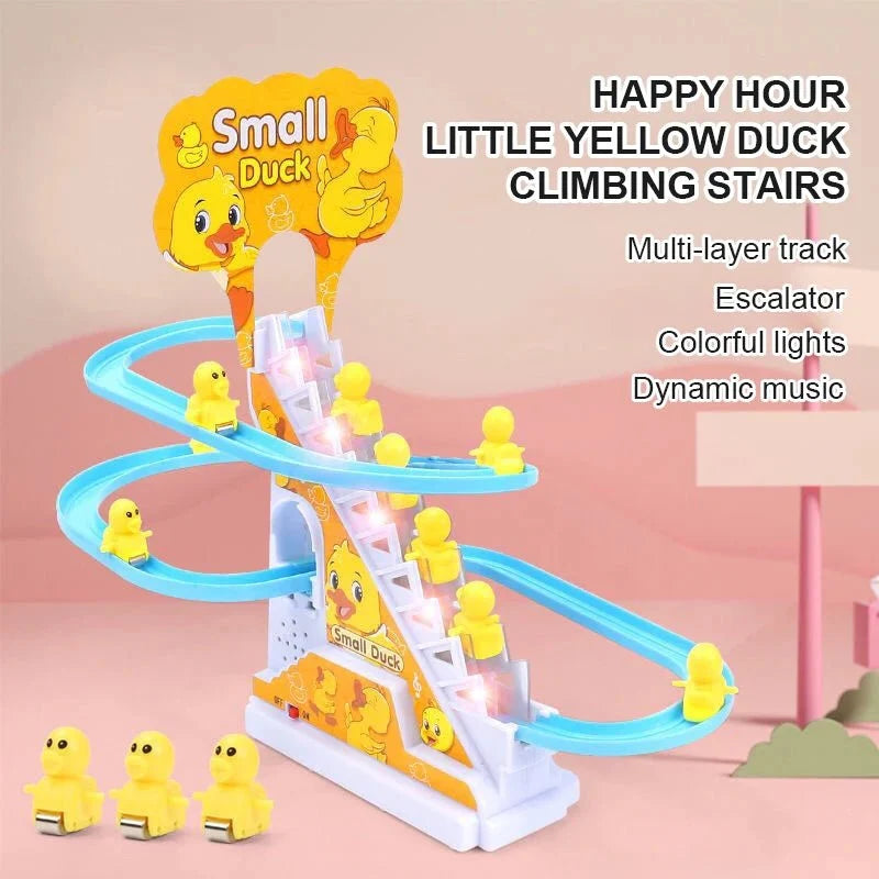 Small Duck Climbing Stairs Toy For Kids with 3 Ducks