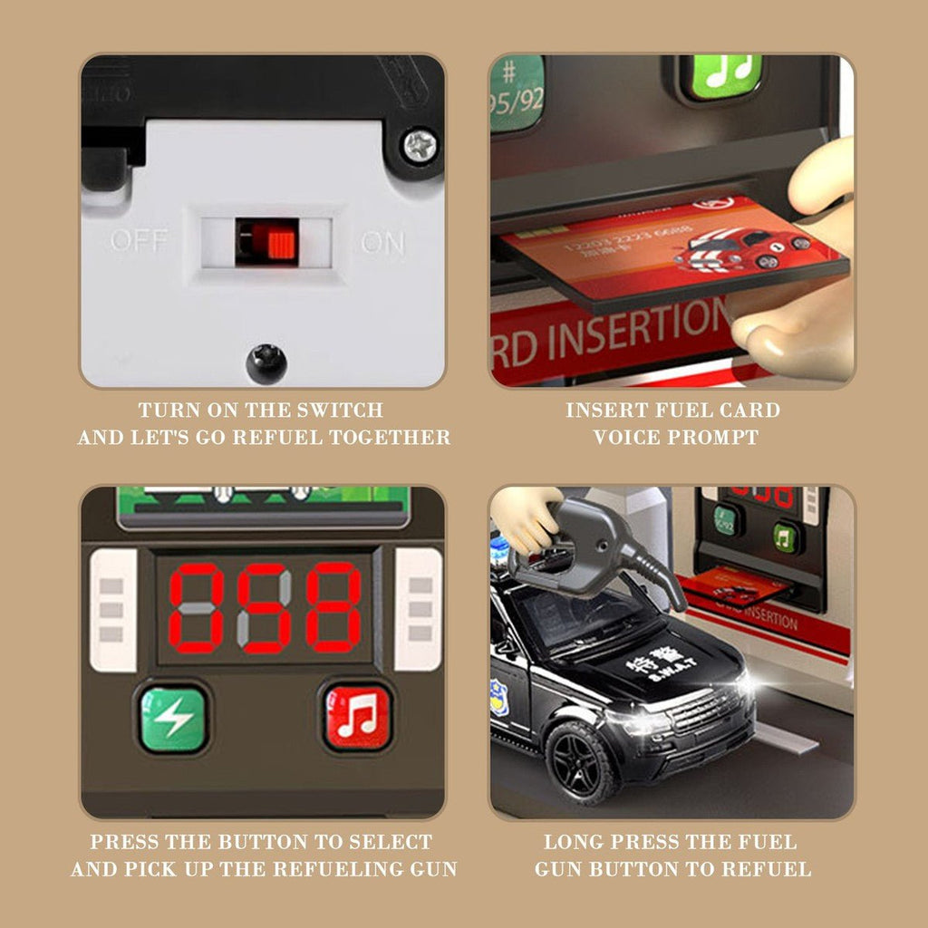 ⛽ Smart Petrol & Charging Station Playset – Real-World Learning Through Pretend Play!