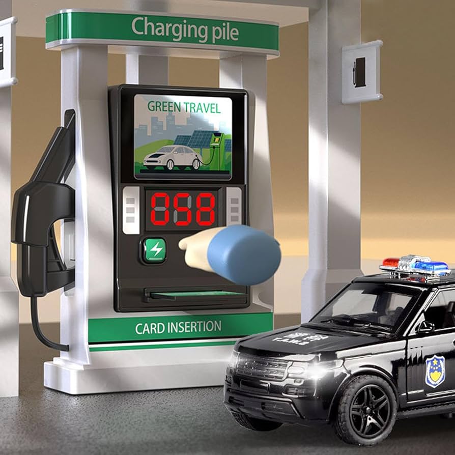 ⛽ Smart Petrol & Charging Station Playset – Real-World Learning Through Pretend Play!