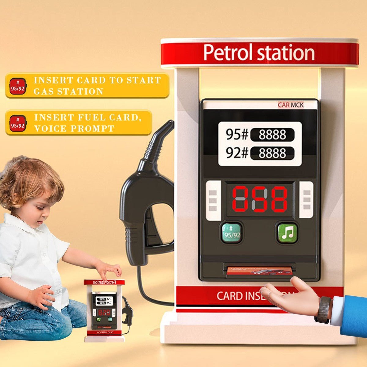 ⛽ Smart Petrol & Charging Station Playset – Real-World Learning Through Pretend Play!