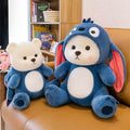 Soft Stuffed Blue Teddy Bear with Cap