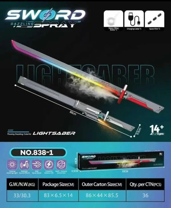 Sparkblade LED Light Sword with Smoke & Light Effects