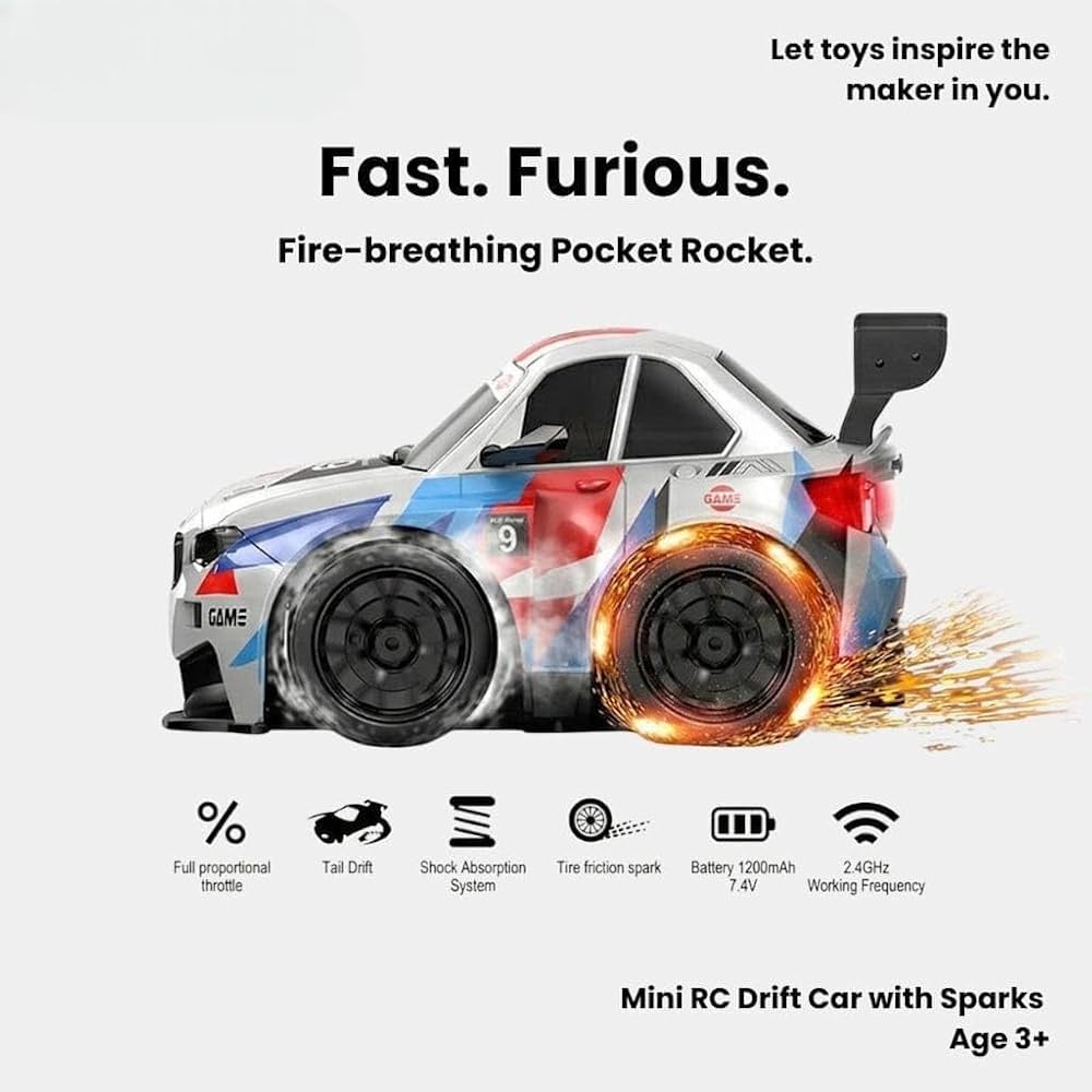 Sparking Effect BMW M4 Drift High-Speed Remote Control Car 🚗💨