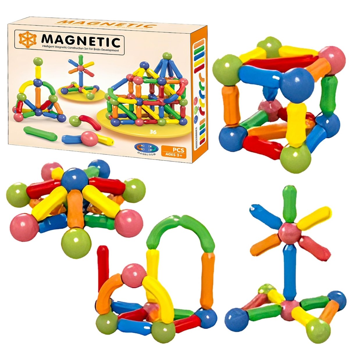 STEM Magnetic Sticks Blocks Set | 36 Pcs