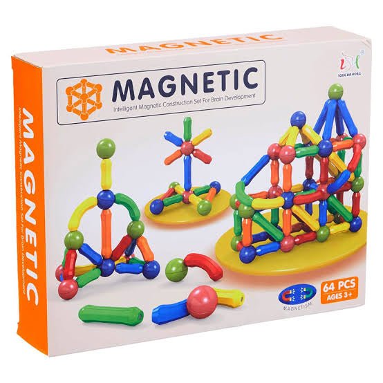 STEM Magnetic Sticks Blocks Set | 64 Pcs
