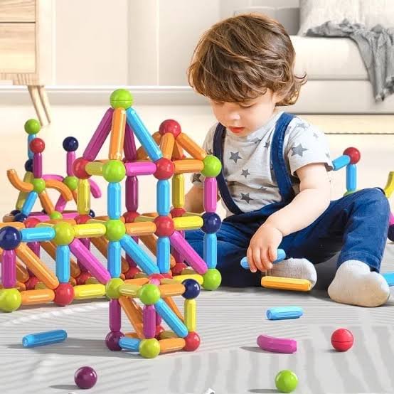 STEM Magnetic Sticks Blocks Set | 64 Pcs