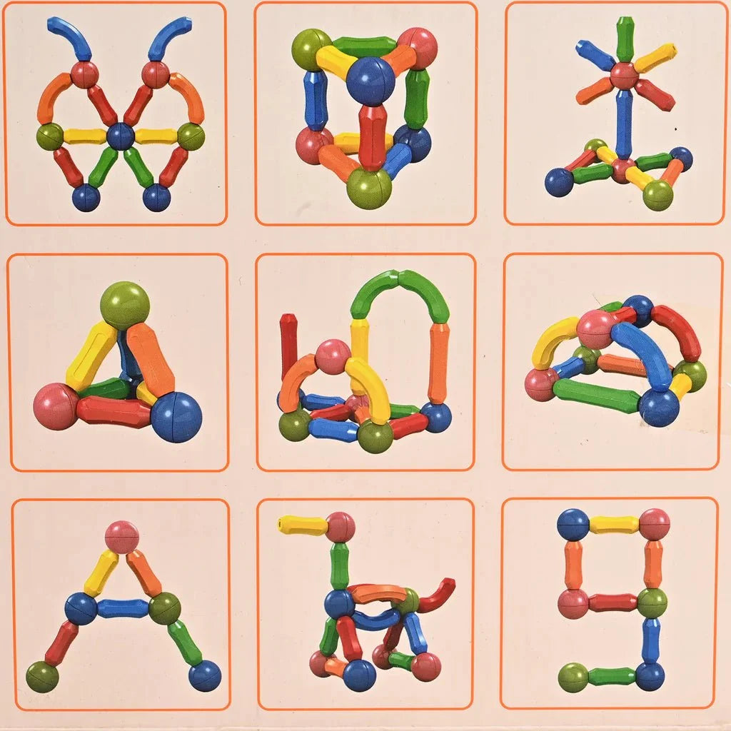 STEM Magnetic Sticks Blocks Set | 64 Pcs
