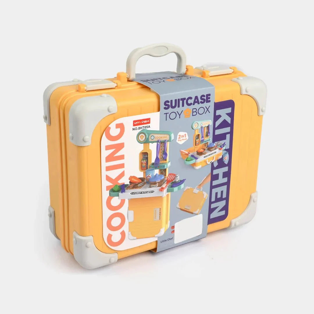 Suitcase Kitchen Play Set with Cooking Accessories