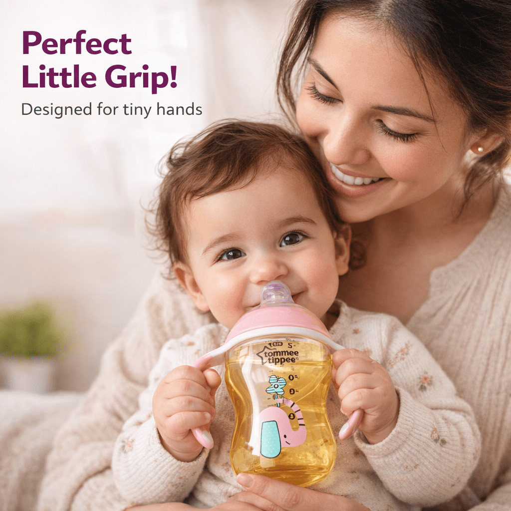 Tommee Tippee Baby Sippy Cup – Soft Spout, Easy-Grip Handles & BPA-Free Design
