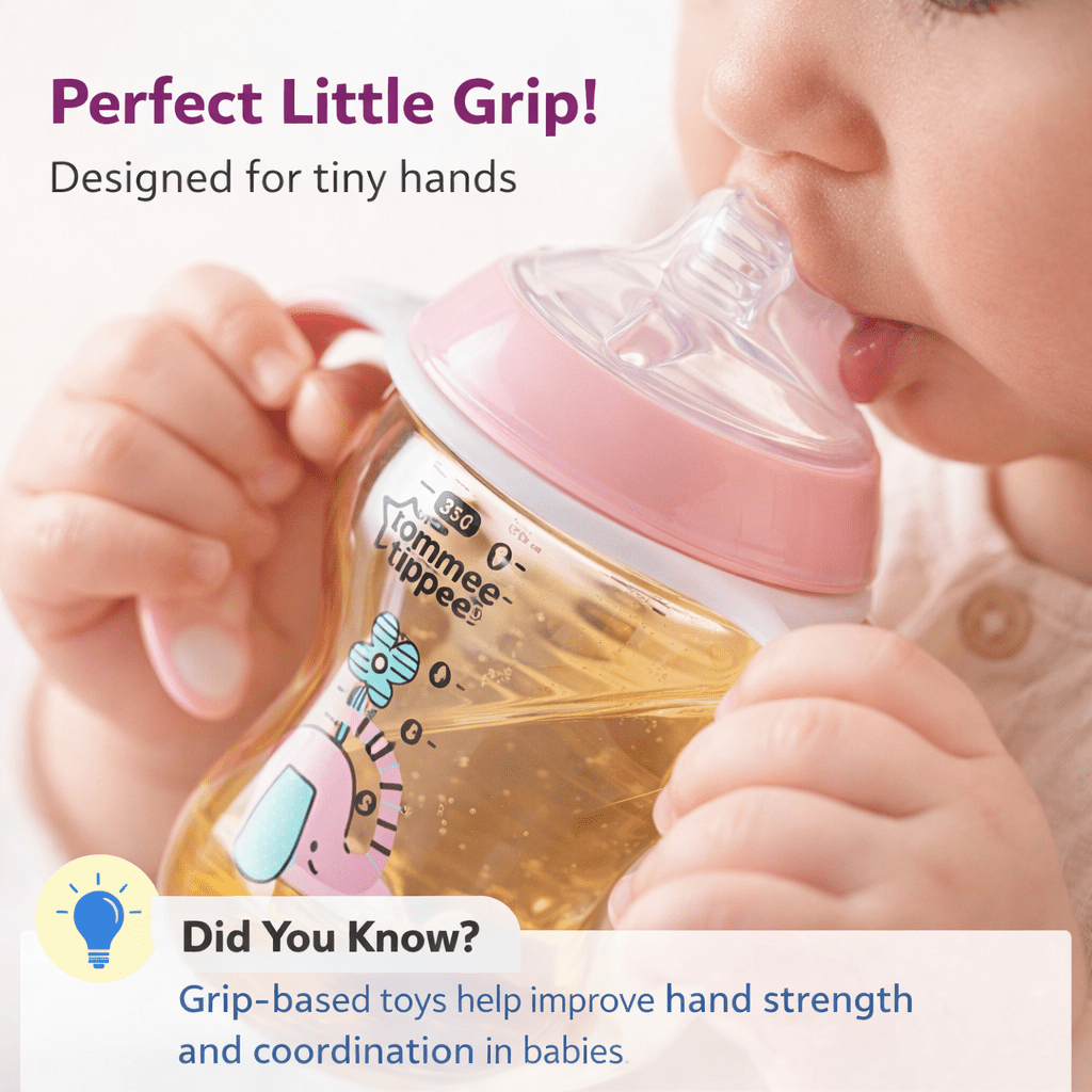Tommee Tippee Baby Sippy Cup – Soft Spout, Easy-Grip Handles & BPA-Free Design