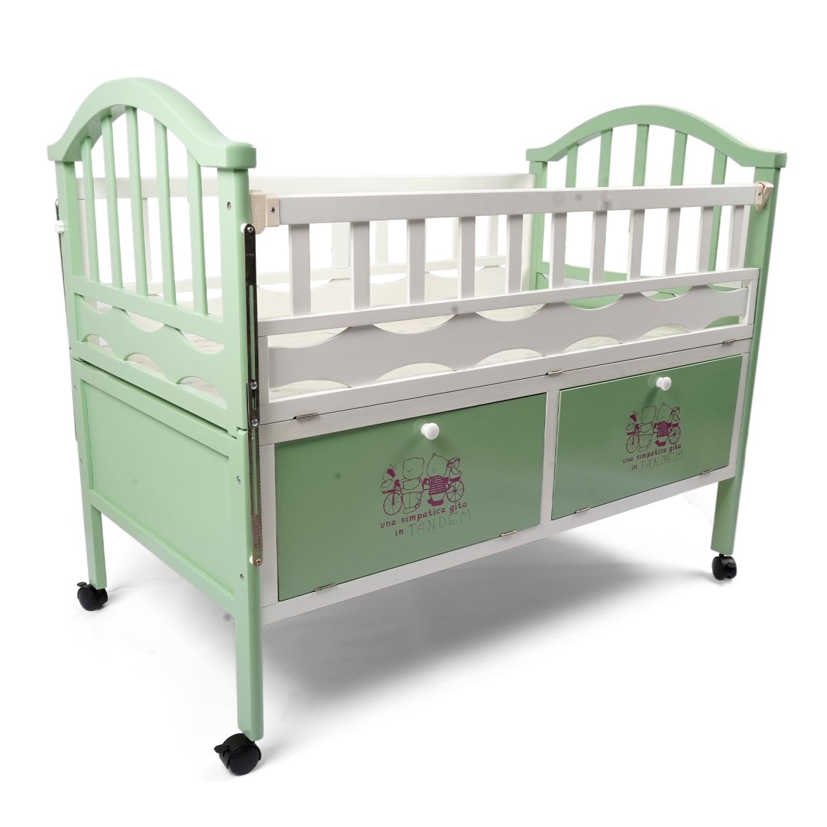 Wooden Rest Nestle Baby Cot with Drawer