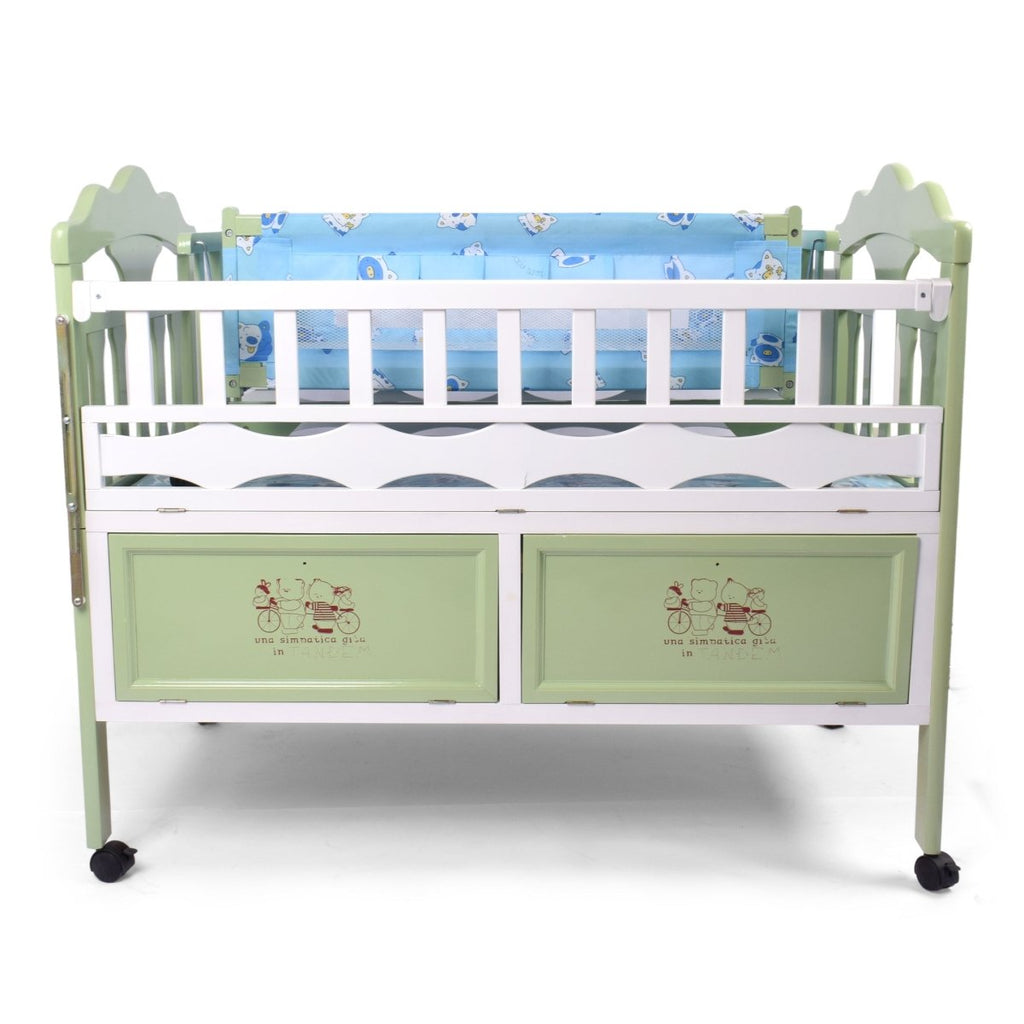 Wooden Rest Nestle Baby Cot with Drawer