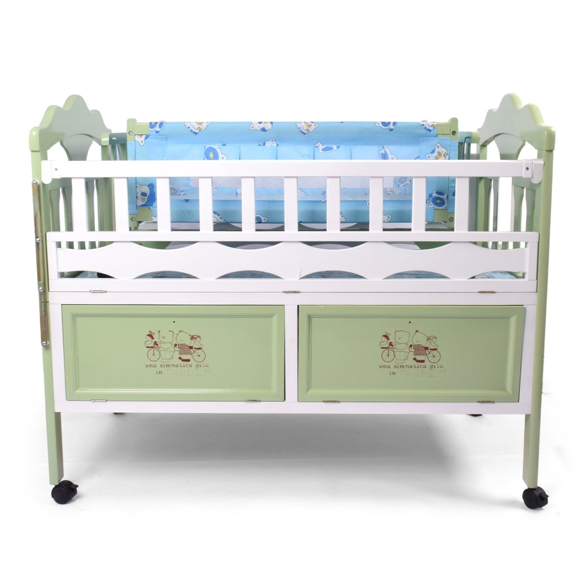 Wooden Rest Nestle Baby Cot with Drawer