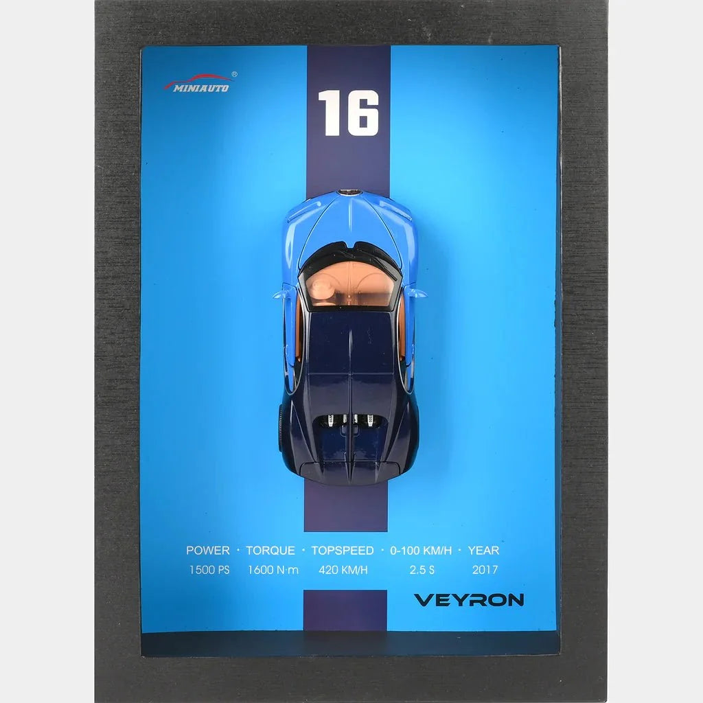 3D Display Frame 1:32 Bugatti Veyron Diecast Model